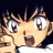 A split-frame contact sheet showing a pixelated anime character on the left and stylized text on the right against black background.