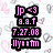 Pixelated icon with pink text on black blocks over a white background with faint gray and pink shapes.