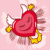 Pixelated heart with wings and arrow on pink background, green text 'Original Icons .com' on dark green