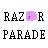 Animated sequence showing a black balloon-like shape with a wavy string against shifting purple backgrounds and text elements.