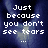 Pixelated text and a broken heart icon on a four-quadrant with blue, black, red, and gray backgrounds