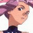 Pixelated anime-style character with pink hair and dark clothing on left, black background with white text "Anime IM" and signature on right.