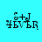 Pixelated text 'S+J' above 'YEVER' on cyan background with purple horizontal bars in different positions across frames.