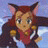 A 48x48 pixel buddy icon featuring a cartoon character with animal ears and red hair on the left, next to stylized text reading "Anime IM" above "com" on a black background.