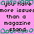 Pixelated text on a pink background with green decorative elements, repeating 'you have more issues than a magazine stand' in three