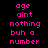 Pixelated text in bright pink on black background, arranged in a with white rectangular overlays shifting positions across frames