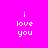 Pixelated text 'i love you' on bright pink background with black bars shifting across the image in four distinct positions.