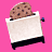 Animated sequence of toaster icons on pink background, showing toast popping out with cookies and steam effects.