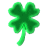 Green four-leaf clover icons arranged in a with subtle variations in leaf shape and stem curvature across frames