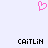 A static pixel art image with a pink heart symbol at the top center and two identical black text strings below on a light background.