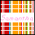 Six display the name 'Samantha' in different colors over a striped background with red, orange, blue, green, and brown squares