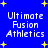 Blue background with yellow stars and white text reading "Ultimate Fusion Athletics" in pixelated font.