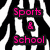 Pixelated buddy icon with four distinct sections: black-and-white stripes, green vertical stripes, red-and-white text, and solid gray.