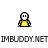Pixelated character with white face, black hair, and yellow shirt against gray background; text below reads IMBUDDY.NET.