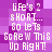 Pixelated text on a purple background with white lettering reading 'Life's 2 short... So let's screw this up right!' repeated twice
