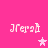 Pixelated pink background with four instances of the text 'Merah' and three stars, each star appearing in a different position across frames.