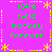 A static pixel art image with a bright pink background, yellow dashed borders, and green text arranged in a pattern