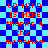 Blue and light blue checkered background with red pixelated text repeating 'UR MIND IS MINE thanks 4 the memories' in a pattern