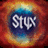 A circular icon with a swirling red and orange gradient background, featuring the text "STUX" in white stylized letters on a dark blue central circle.