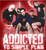 Static pixelated image of a band performing on red background with white text at bottom.