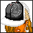Animated contact sheet of a pixelated cartoon character in orange skin tone wearing black lace lingerie and a trucker cap, with text "Baby Phat" visible across multiple frames.