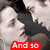 A static image with repeated faces, red and black text overlays, a large red '<3' symbol, and a gray rectangle on the right.