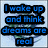 Animated sequence of six with blue text on a light background, each showing different phrases over swirling purple and green patterns