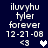 Pixelated text and symbols on dark blue background with two heart icons alternating between white and gray.