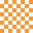 A static orange and white checkerboard pattern with a faint overlay on the right side