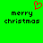 Green background with red pixelated heart above black text reading 'merry christmas' in two identical side-by-side arrangements.