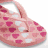 Animated pink flip-flops with white and dark pink hearts on a white background, text changes from 'happy valentines day!' to 'day! ❤' across frames.