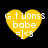 Four yellow heart-shaped icons with white text reading 'G.t U0ns5 babe =]<3' on black background, two with pixelated text and two with smooth text.