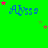 A green background displays repeated blue text 'Alyssa' with scattered pink and brown stars, some of which shift position across frames.