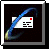 Animated sequence showing a blue and yellow orbiting ring around a globe with a white document icon featuring red square and black lines, set against dark background.