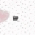 A pixelated image with a white background scattered by light gray squares, featuring a small dark square and a larger pinkish shape on the left.