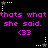 Pixelated text repeats 'thats what she said.' with '<33' below, surrounded by white and gray star icons on black background.