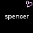 Pixelated pink heart symbol above two identical white text strings on black background.
