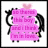 Pixelated character with black hair in pigtails, pink dress, and heart above head holding a large pink sign with text.