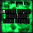 Green pixelated background with black text reading 'MAYBE WE'RE MADE FOR EACH OTHER' in a of animated frames showing partial letter changes