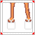 Pixel art avatar set with legs, torso, and character head; text variations of 'ASHLEY' and 'THE SEXY SNOW BUNNY' with red letter accents.