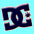 Dark blue pixelated shape with white internal patterns on light cyan background, no visible text or animation changes.