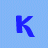 Blue stylized letters K, A, I, T, L, I, N, and a star on light blue background with gray rectangle in bottom right.