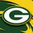 Green and yellow pixelated image with a large 'G' logo, text reading "the packers are going to the super bowl" in yellow block letters on green background.