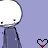 A 4x3 contact sheet of a pixel art animation featuring a white-headed character with blue tears and dark gray clothing, showing sequential heart states from full to broken across multiple frames against a light purple background.