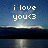Pixelated image with white text 'i love you<3' over a blue sky and water scene.