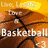 Pixelated basketball-themed icon with text overlays and heart symbols, featuring animated transitions between static frames.