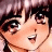 A pixelated anime-style character face on the left side of a contact sheet, with