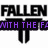 Black text 'FALLEN' above a stylized black symbol with purple text partially visible as 'WITH THE F', all on white background.