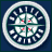 Circular icon with dark blue background, white and teal border, four quadrants containing stylized white shapes with red accents.
