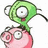 A 48x48 pixel animated buddy icon featuring two cartoon characters on a white background, with pink text reading "Gir Ish Drop Dead Sexy" on the right side of the image.